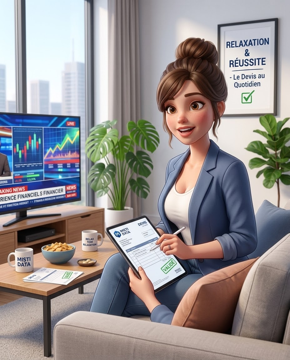 Misti, l'assistante Misti Data, valide un devis sur tablette en quelques minutes